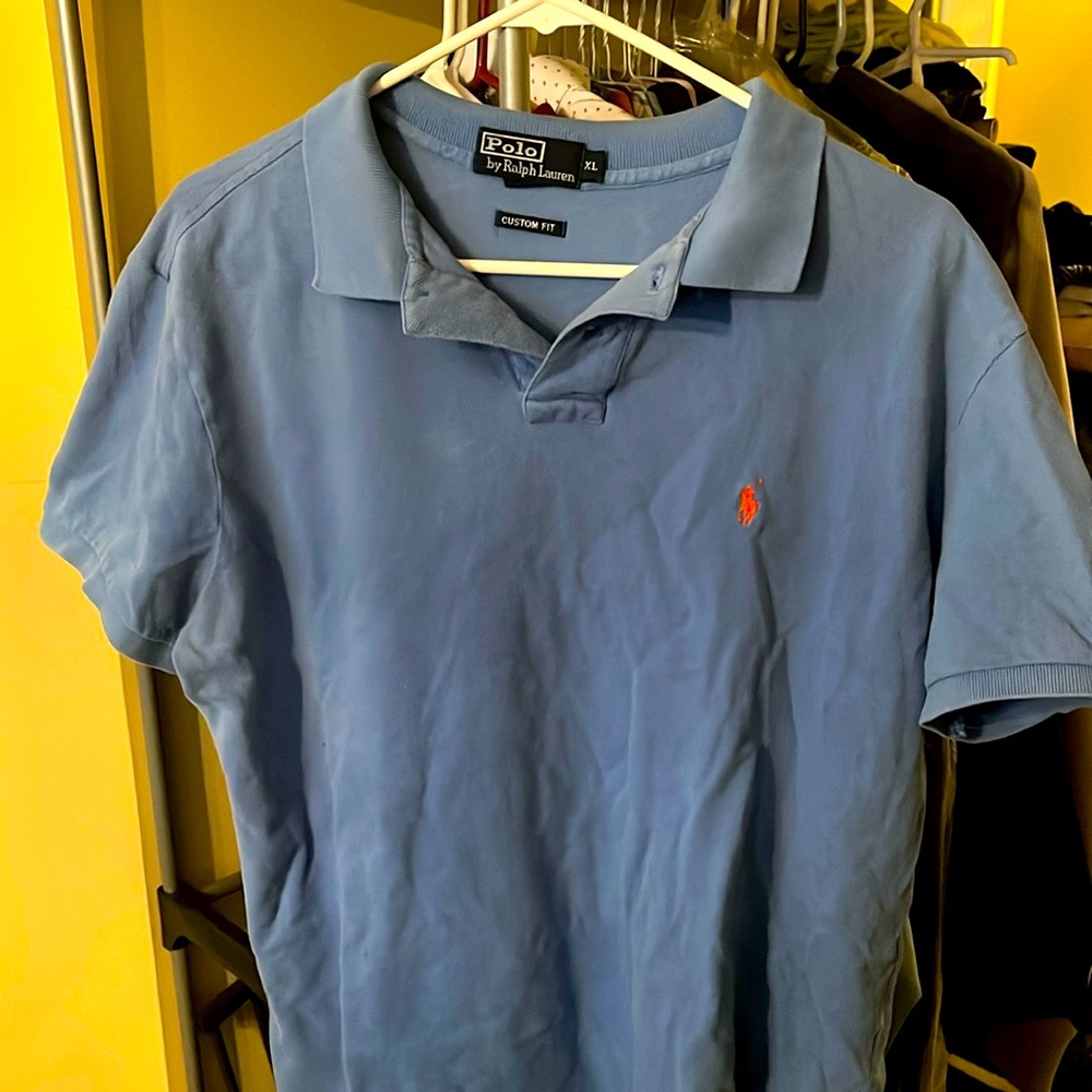 Blue polo orange horse size XL